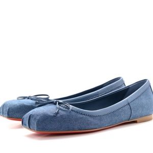 New with Box! Christian Louboutin Mamadrague denim ballet flats